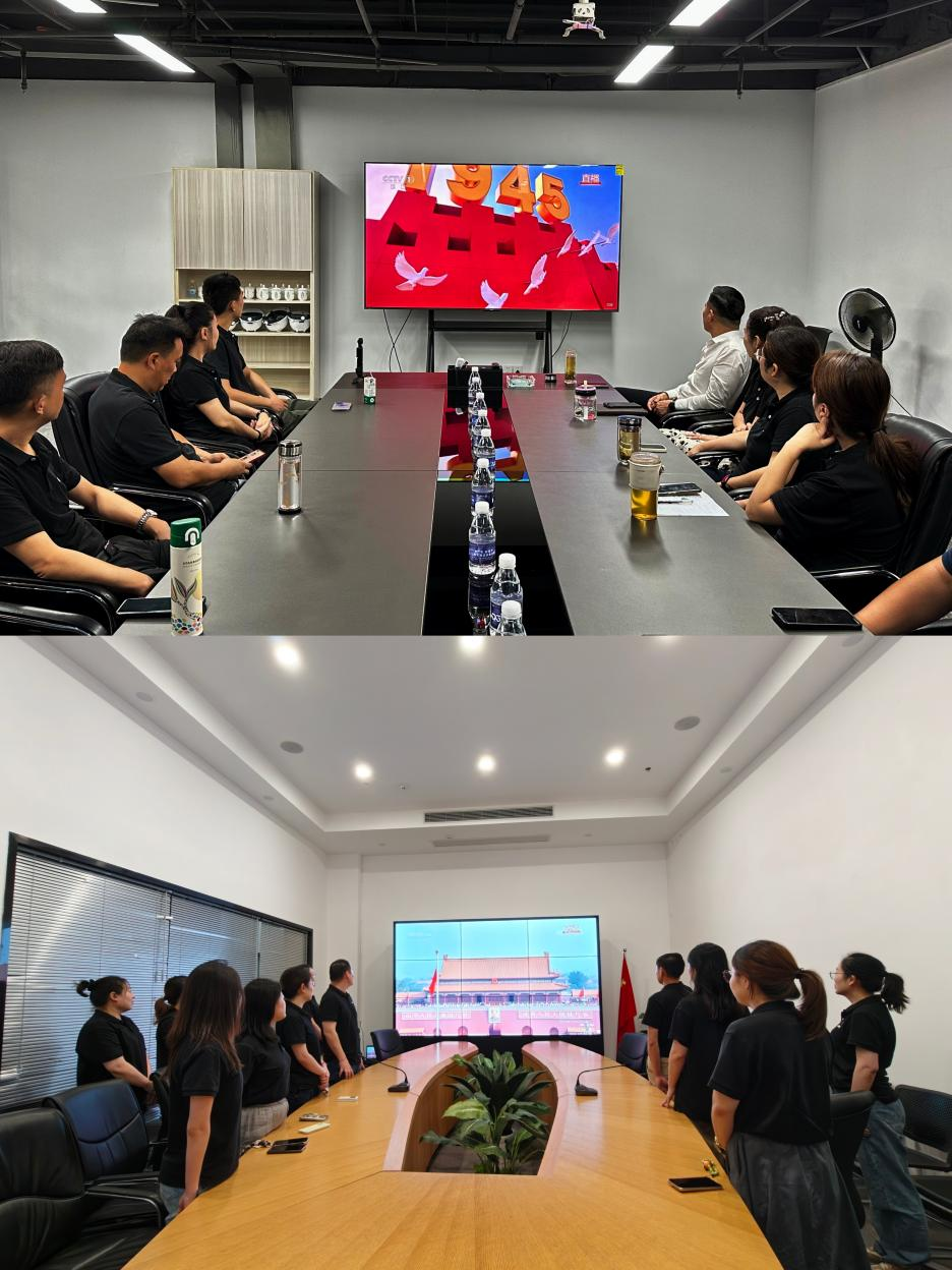 共鉴国之大典，凝聚奋进力量——杭州尊龙中国官网文创集团党总支举行九三阅兵直播盛典观看活动